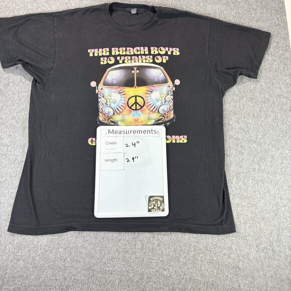 Beach Boys Shirt Mens XL Black 50 Years Good Vibrations Tour Concert Tee Music - Picture 3 of 6